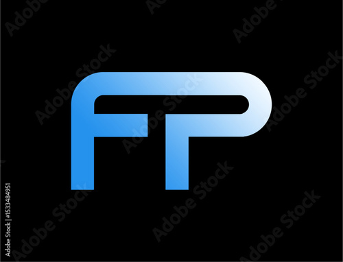 Modern f p logo design