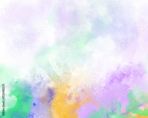Abstract colorful watercolor for background. Digital art painting. For Watercolor wedding invitation card