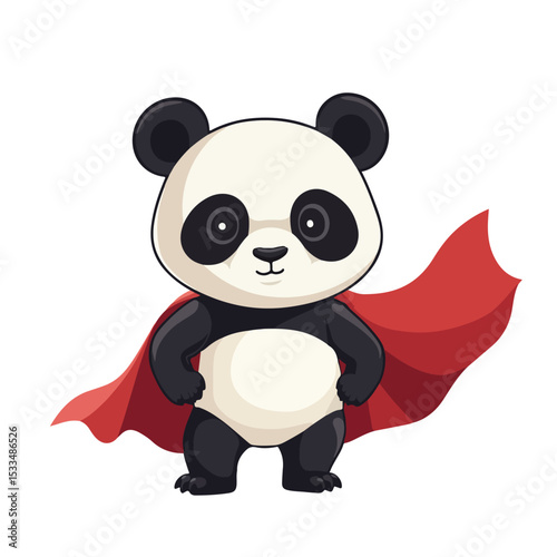 A Cartoon panda vector design and digital illustration