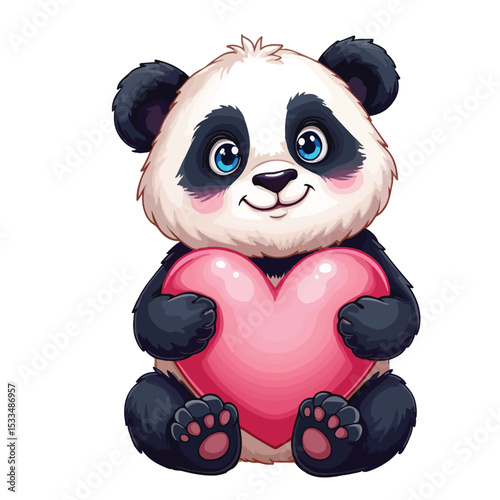 A Cartoon panda vector design and digital illustration