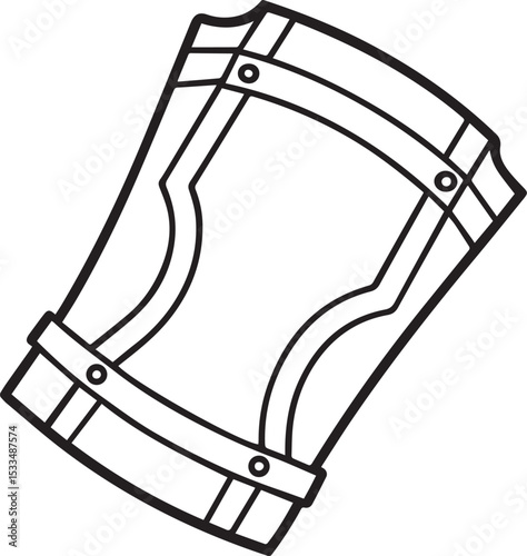 Army guard outline vector illustration, line art