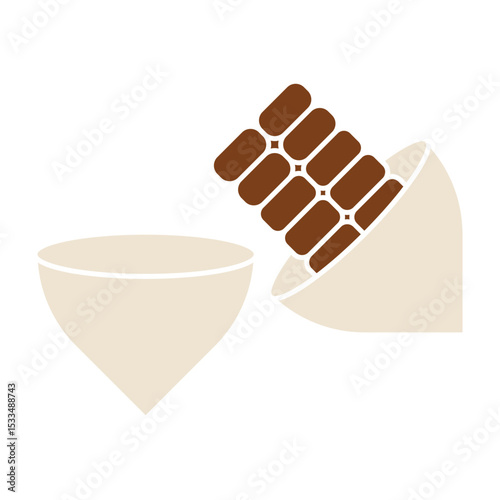 Happy chocolate day. Desserts and Sweet Food, Chocolates Icon Set