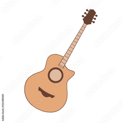illustration of classic hand with guitar