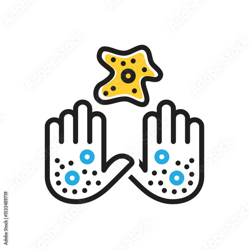 Multi color icon for dirty