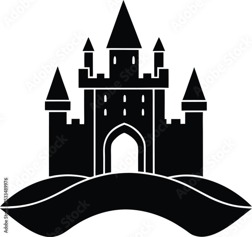 castle silhouette vector silhouette
