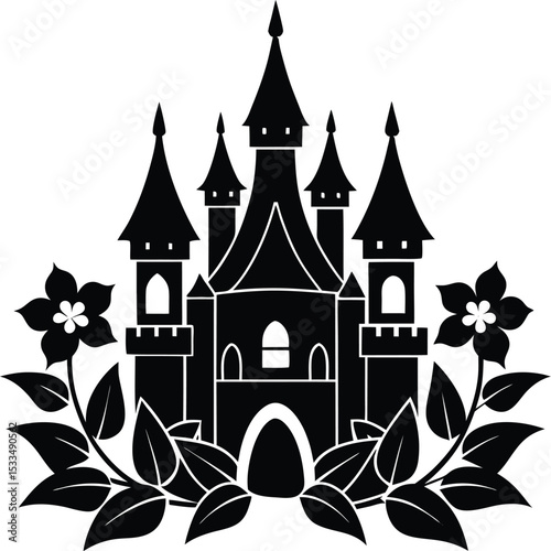 fairy tale castle vector