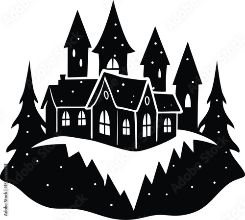 vector illustration of a castle