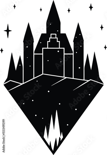 vector illustration of a castle