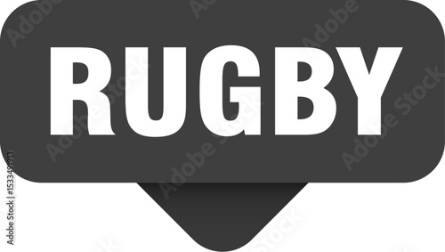 rugby sticker. rugby sign on transparent background