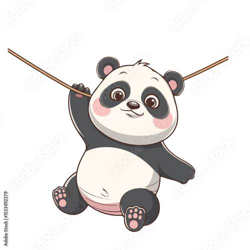 A Cartoon panda vector design and digital illustration