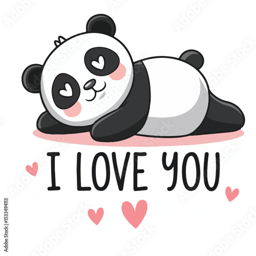 A Cartoon panda vector design and digital illustration