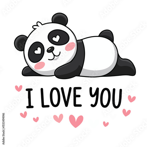 A Cartoon panda vector design and digital illustration