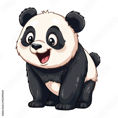 A Cartoon panda vector design and digital illustration
