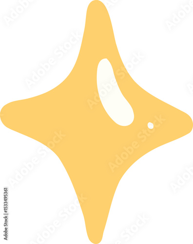 Cute Yellow Sparkle Stars

