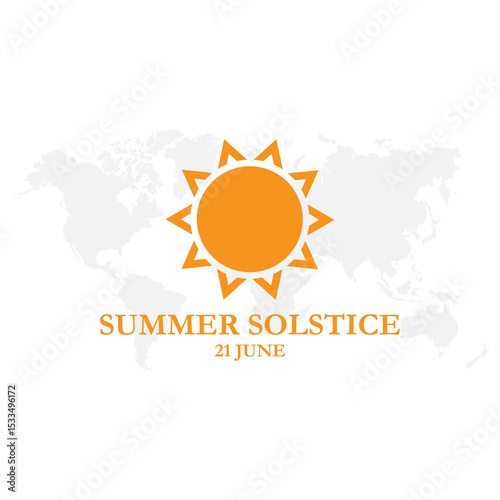 
Summer solstice. Sun and moon symbol on white background. Vector illustration. .vector graphic of the solstice, celebrate, greeting card, 