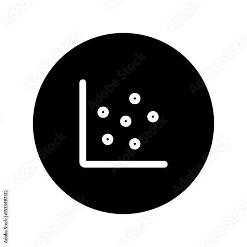scatter plot line circular icon