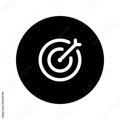 target kpi line circular icon