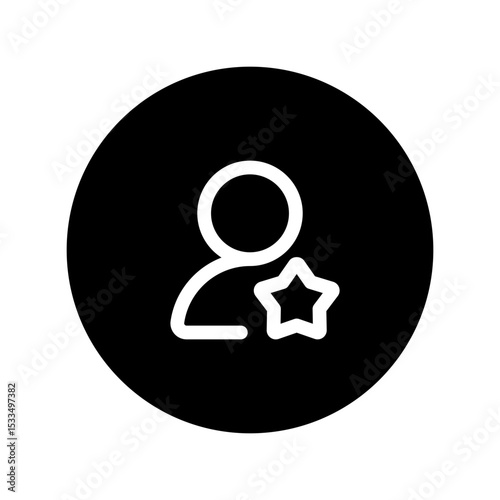 user role line circular icon
