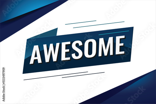 awesome word concept vector illustration with lines 3d style for social media landing page, template, ui, web, mobile app, poster, banner, flyer, background, gift card, coupon, label, wallpaper 