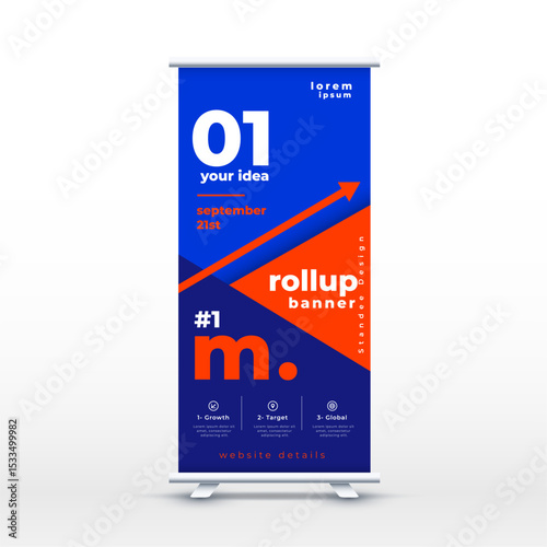 corporate roll up display cover template for professional branding