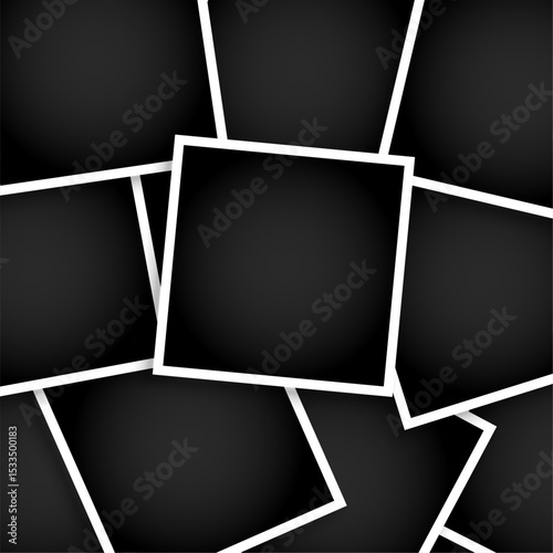 instant picture display border frame collage background with empty space