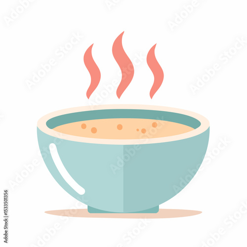 Hearty Soup: A comforting image of a steaming bowl of flavorful soup. with vibrant colors and attention to detail, evoke warmth and comfort