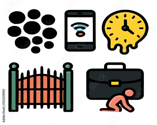 Abstract Business Concept Silhouette Icons