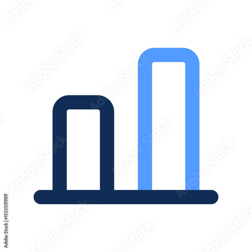 bar chart outline color icon
