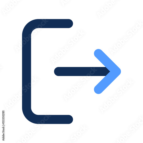 logout outline color icon