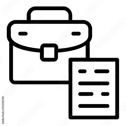 briefcase icon line