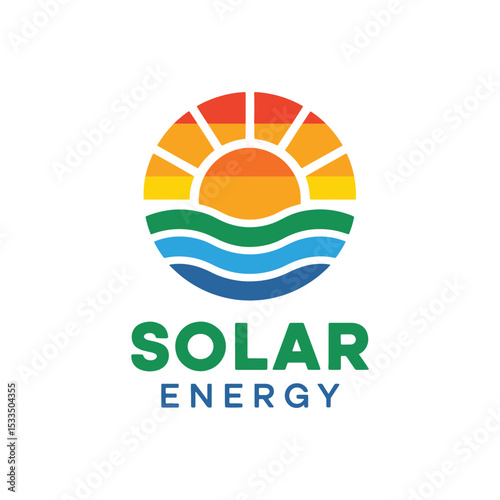 Modern Solar Energy Logo Design