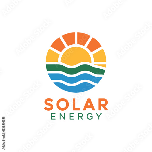 Modern Solar Energy Logo Design