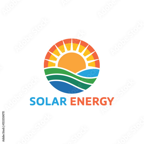 Modern Solar Energy Logo Design