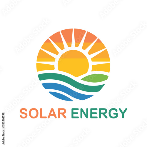 Modern Solar Energy Logo Design