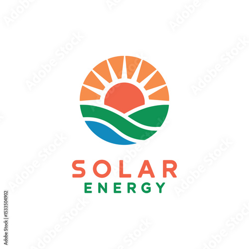 Modern Solar Energy Logo Design