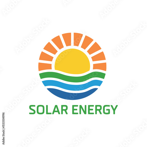 Modern Solar Energy Logo Design