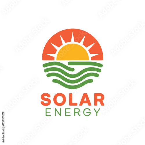 Modern Solar Energy Logo Design