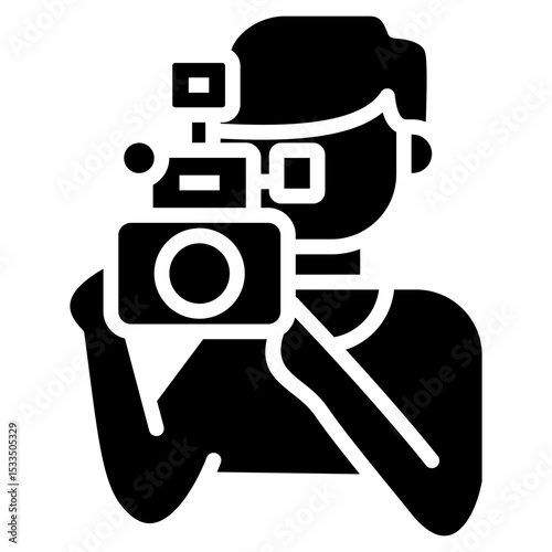videographer glyph icon