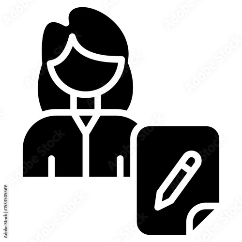 copywriter glyph icon