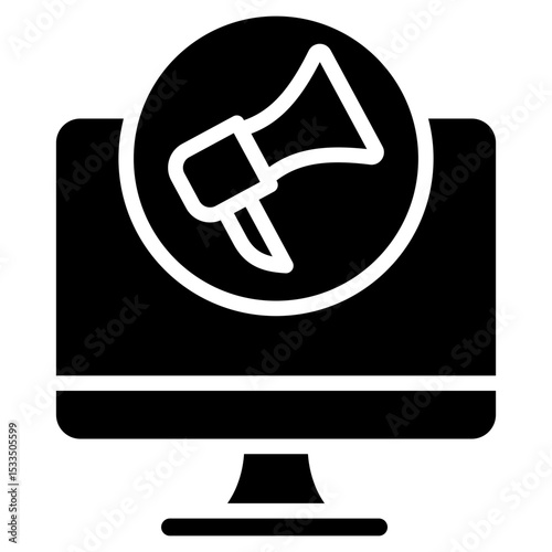 digital marketer glyph icon