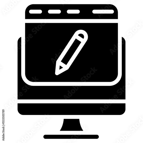web designer glyph icon