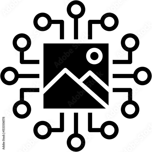 ai art creator glyph icon