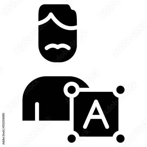 typography artist glyph icon