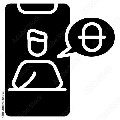 food content creator glyph icon