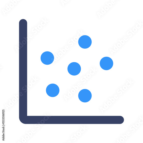 scatter plot flat icon