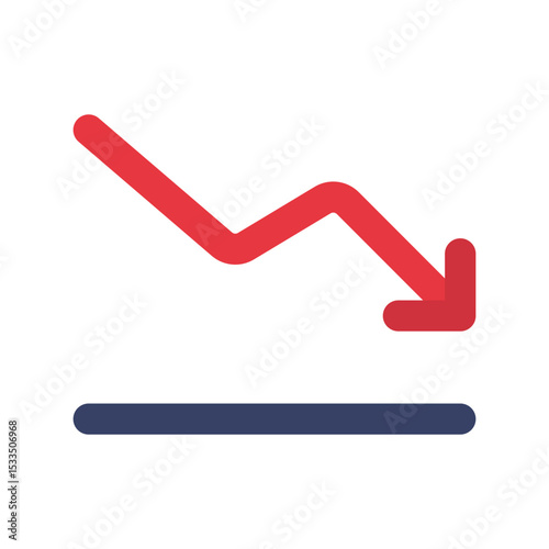 trend down flat icon
