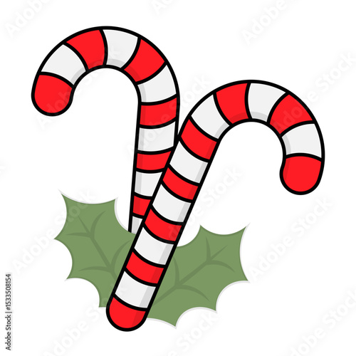 Candy Cane Leaves Decoration