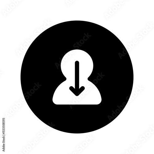 churn rate circular glyph icon