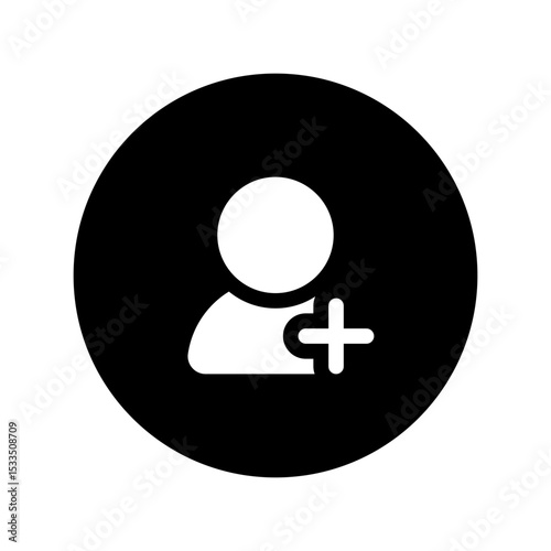 new user circular glyph icon