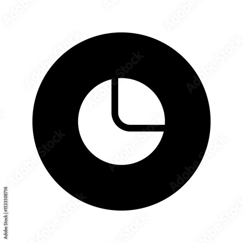 pie chart circular glyph icon